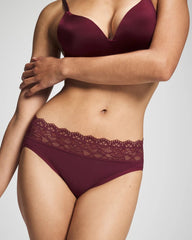 High-Leg Panty with Enchanting Lace - VELVET PLUM | Soma Women