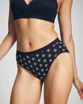 Cotton High-Leg Panty - BELLE FOULARD MINI NAVY | Soma Women