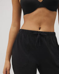 Crop Pajama Pants - BLACK | Soma Women