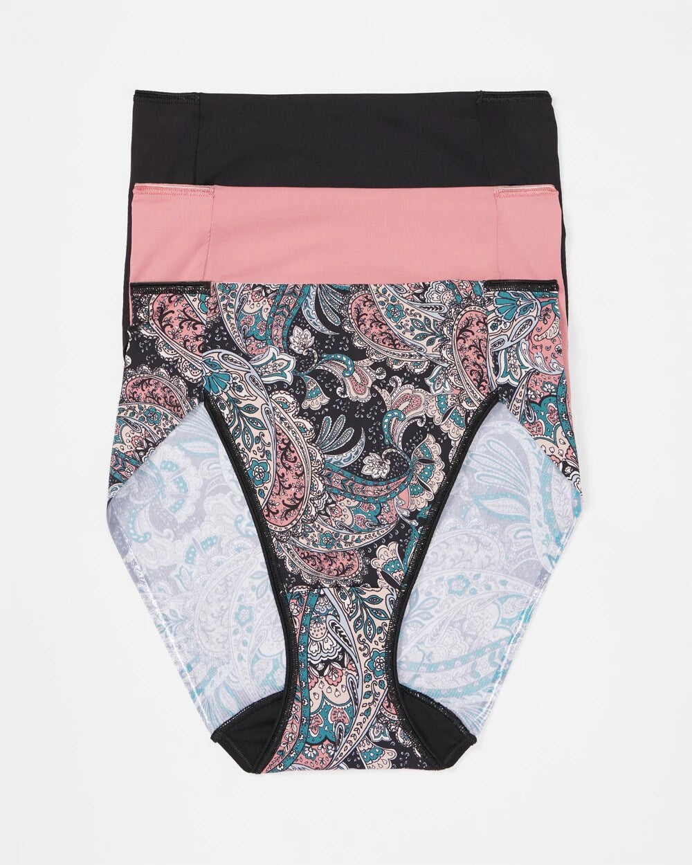 Tummy High-Leg Brief Panty 3 Pack - REGAL PAISLEY MULTI PACK | Soma Women