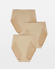 Tummy High-Leg Brief Panty 3 Pack - WARM AMBER MULTIPACK | Soma Women