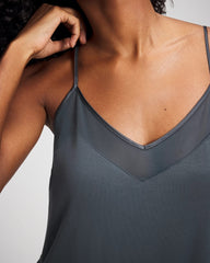Mesh Trim Chemise - PETROL | Soma Women