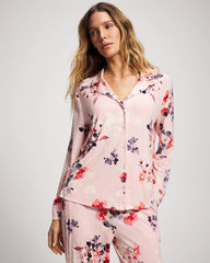 Long Sleeve Notch Collar - FLORAL DREAMS PINK BLUSH | Soma Women