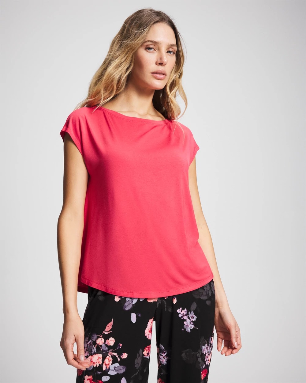 Short Sleeve Boat Neck Top - HEARTS DESIRE | Soma Women