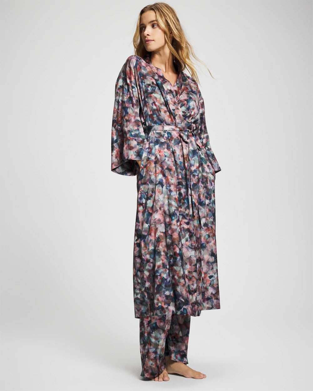Long Robe - PETAL MOSAIC PETROL | Soma Women