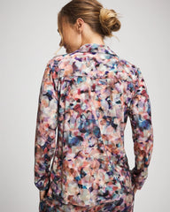 Long-Sleeve Notch Collar Pajama Top - PETAL MOSAIC PETROL | Soma Women