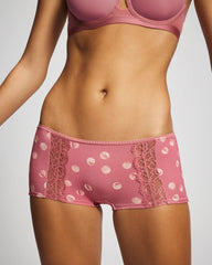 Lace Boyshort Panty - WATER SPOTS ANTIQUE PINK | Soma Women