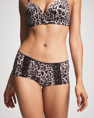 Lace Boyshort Panty - DIVINE LEOPARD MINI TAUPE | Soma Women