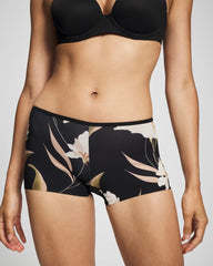 Edge Boyshort Panty - MYSTIC BLOOMS MINI BLACK | Soma Women