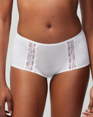 Boyshort Panty with Enchanting Lace - OPTIC WHITE | Soma Women
