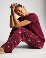 Packaged Short-Sleeve Pant Pajama Set - SCATTERED SQUARES VP/FOIL | Soma Women