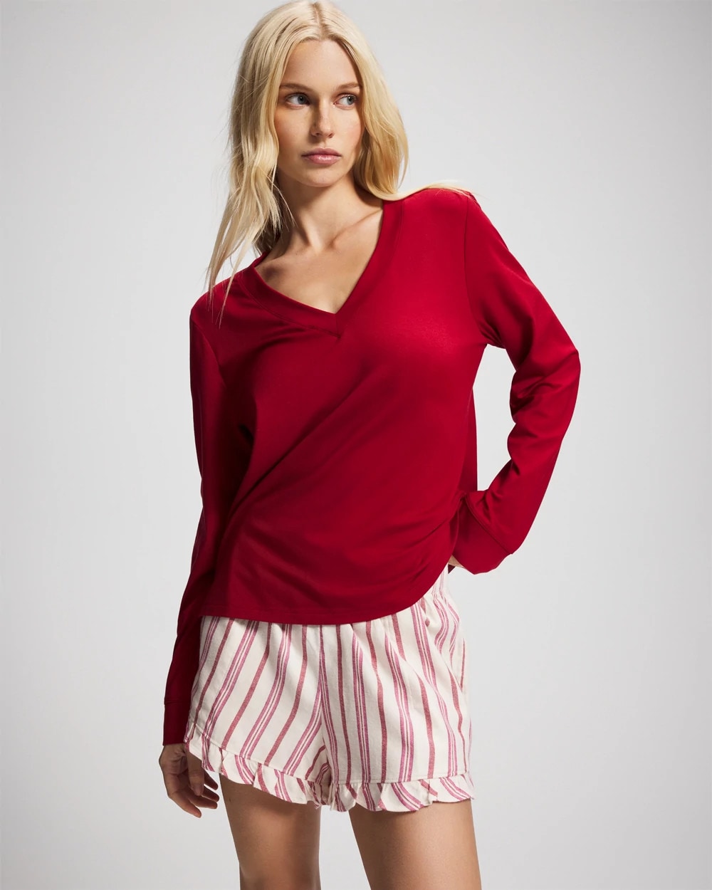 Pajama Set - SMART STRIPE CHAMPAGNE | Soma Women