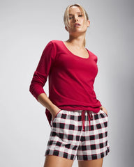 Pajama Shorts - DREAMSCAPE PLAID BLACK | Soma Women
