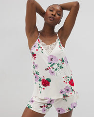 Lace Trim Pajama Cami - RHAPSODY FLORAL SUGAR | Soma Women