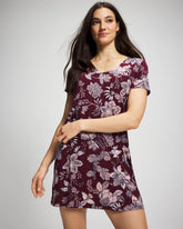 Short Sleeve Sleepshirt - PAISLEY SPLENDOR PLUM | Soma Women
