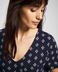 Short Sleeve Sleepshirt - BELLE FOULARD NAVY | Soma Women