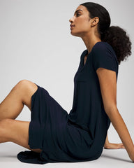 Short Sleeve Long Sleepshirt - NIGHTFALL NAVY | Soma Women