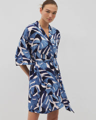 Short Robe - TROPICAL BREEZE SKY | Soma Women