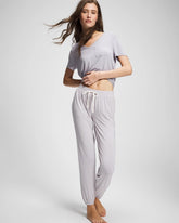 Banded Ankle Pajama Pant - NIGHTCAP STRIPE LILAC ASH | Soma Women