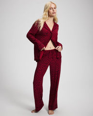 Printed Pajama Pant - FELINE PAINT THE TOWN RED | Soma Women