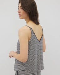 Pom Trim Pajama Cami - NIGHTCAP STRIPE NAVY | Soma Women
