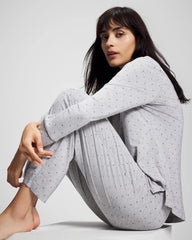 Ankle Pajama Pant - PEACEFUL DOT HEATHER | Soma Women
