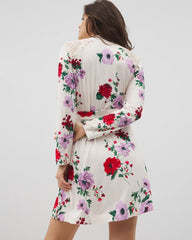 Short Robe With Lace - RHAPSODY FLORAL SUGAR | Soma Women