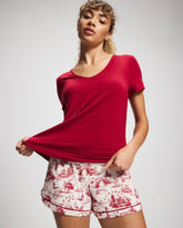 Classic Pajama Top - PAINT THE TOWN RED | Soma Women