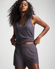 CozyLuxe Pajama Short - GRAY INK/PEARLED IVORY | Soma Women