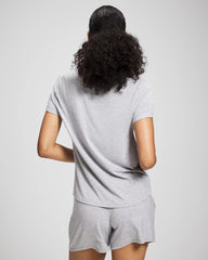 Short Sleeve Pajama Tee - HEATHER OPAL GRAY | Soma Women