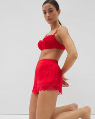 Lace Trim Pajama Shorts - DARE ME RED | Soma Women