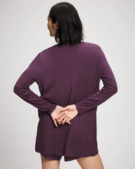 Lightweight Rib Knit Long Sleeve Wrap - PLUM PERFECT | Soma Women