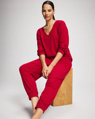 Banded Pajama Bottom - PAINT THE TOWN RED | Soma Women