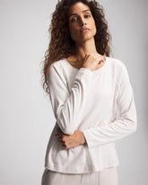 Most Loved Cotton Long Sleeve Pajama Tee - HEATHER CRYSTAL | Soma Women