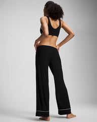 Solid Piped Pajama Pants - BLACK | Soma Women