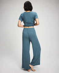 Lightweight Rib Knit Wide Leg Pajama Pants - TAPESTRY | Soma Women