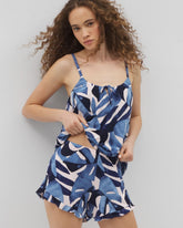 Ruffle Pajama Shorts - TROPICAL BREEZE SKY | Soma Women