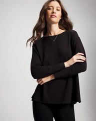Ultra Soft Fleece Dolman Top - BLACK | Soma Women