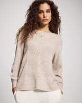 Shimmer Cable Knit Sweater - HEATHER SHELL | Soma Women