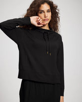 Ultrasoft Fleece Relaxed Funnel Neck Sweatshirt - BLACK | Soma Women