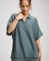 Premier Knit Sweater Collared Top - BLUE INSTINCT | Soma Women