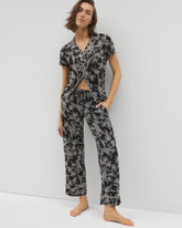 Printed Pajama Pants - PLUMERIA BLOOMS BLK CH | Soma Women