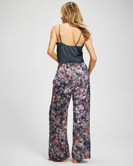 Piped Pajama Pant - PETAL MOSAIC PETROL | Soma Women