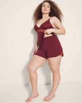 Lace Trim Pajama Shorts - VERMILLION | Soma Women