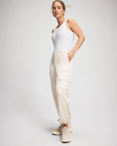 Satin Relaxed Cargo Pant - PARCHMENT | Soma Women