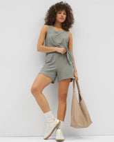 Crinkle Knit 5 Inch Short - RESTORATION GREEN | Soma Women