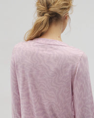 Long-Sleeve V-Neck Pajama Top - CANT BE TAMED LILAC | Soma Women