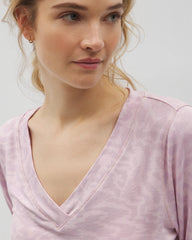 Long-Sleeve V-Neck Pajama Top - CANT BE TAMED LILAC | Soma Women