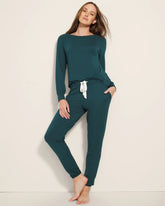 Banded Ankle Pajama Pant - DEEP TEAL | Soma Women