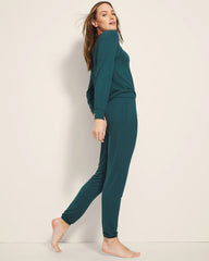 Banded Ankle Pajama Pant - DEEP TEAL | Soma Women